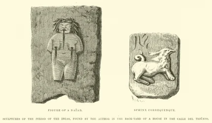 Sculptures de la période des Incas, trouvées par l